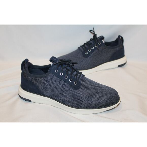 NIB Cole Haan Men's Grand Atlantic Knit Oxford Casual Sneakers Navy‎ Blue SZ 9 - Picture 2 of 7